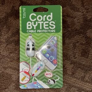 Tzumi Cord Bytes 2-Pack Silicone Fitting Cable Protectors: Unicorn & Panda NWT